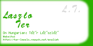laszlo ter business card